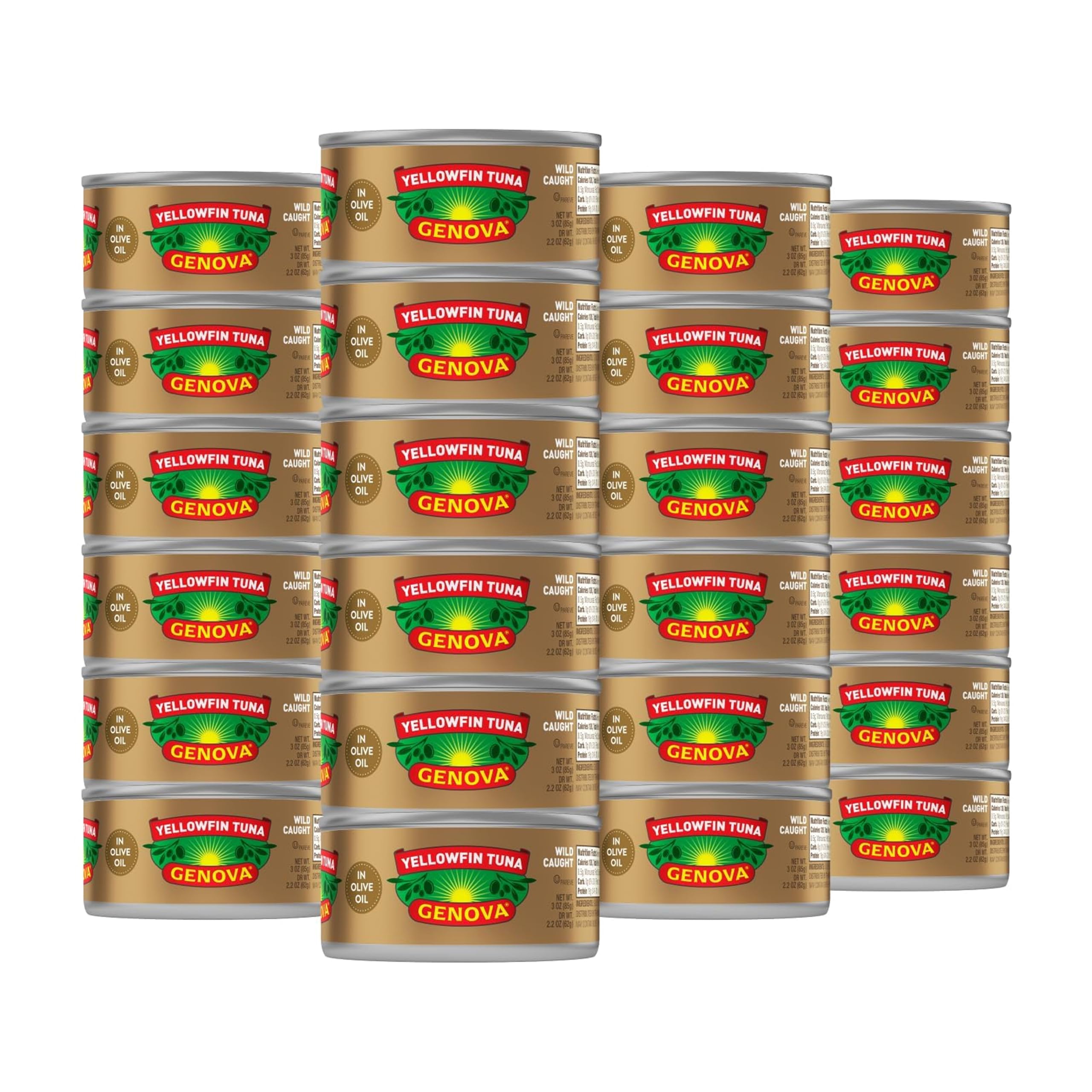 Genova yellowfin tuna in olive oil can shows premium quality for quick meals.