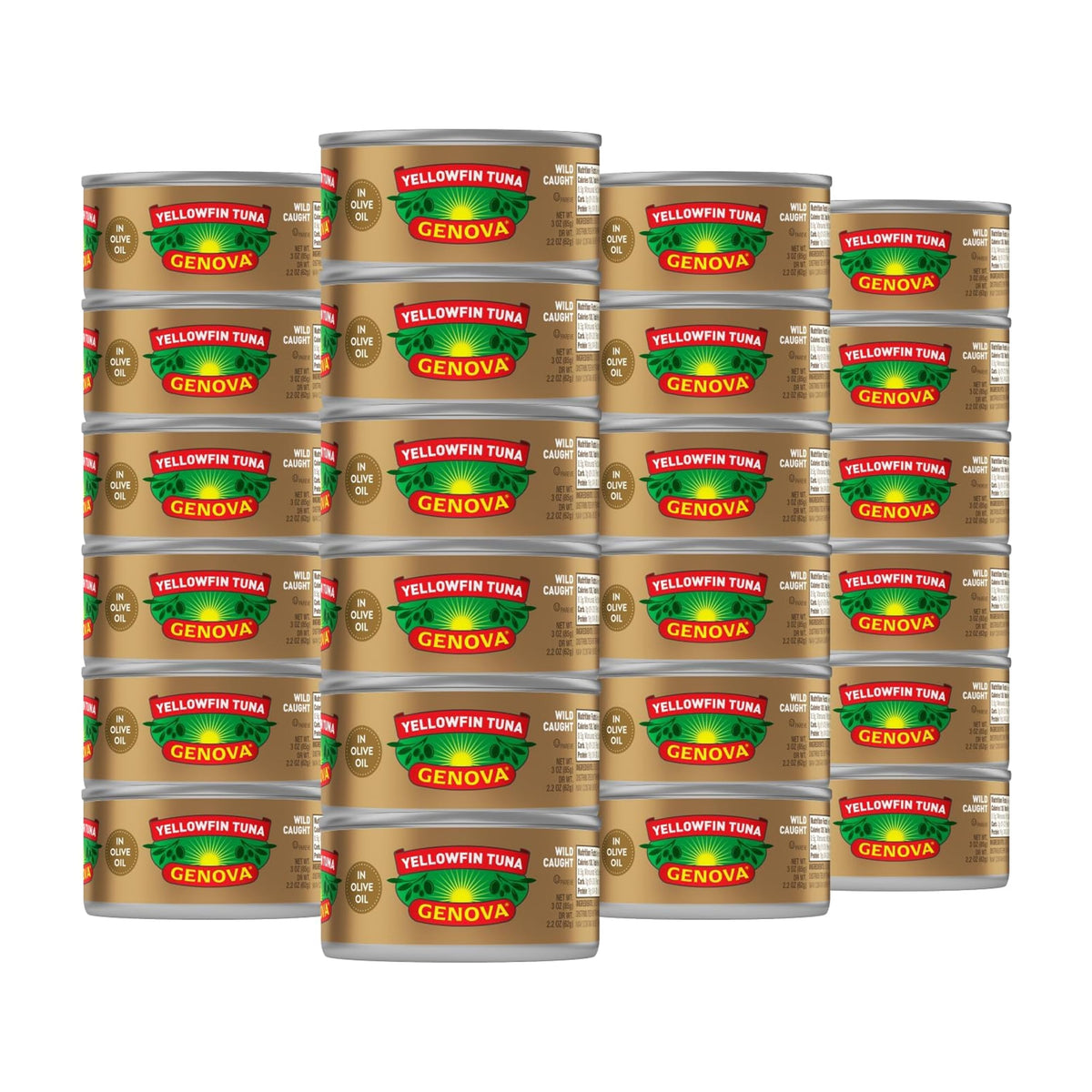 Genova yellowfin tuna in olive oil can shows premium quality for quick meals.