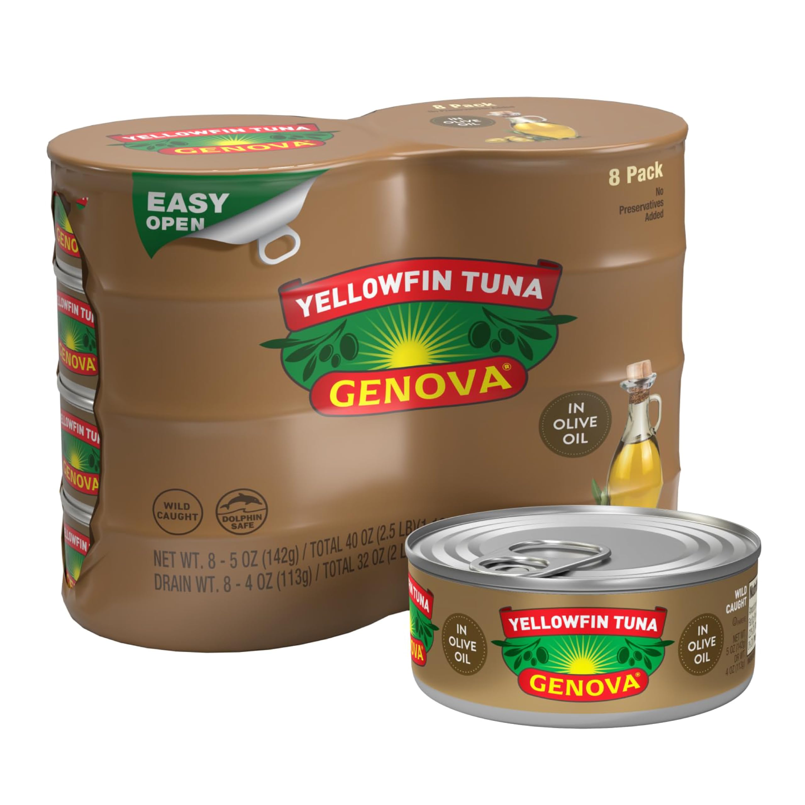Genova yellowfin tuna in olive oil can for protein-packed meals
