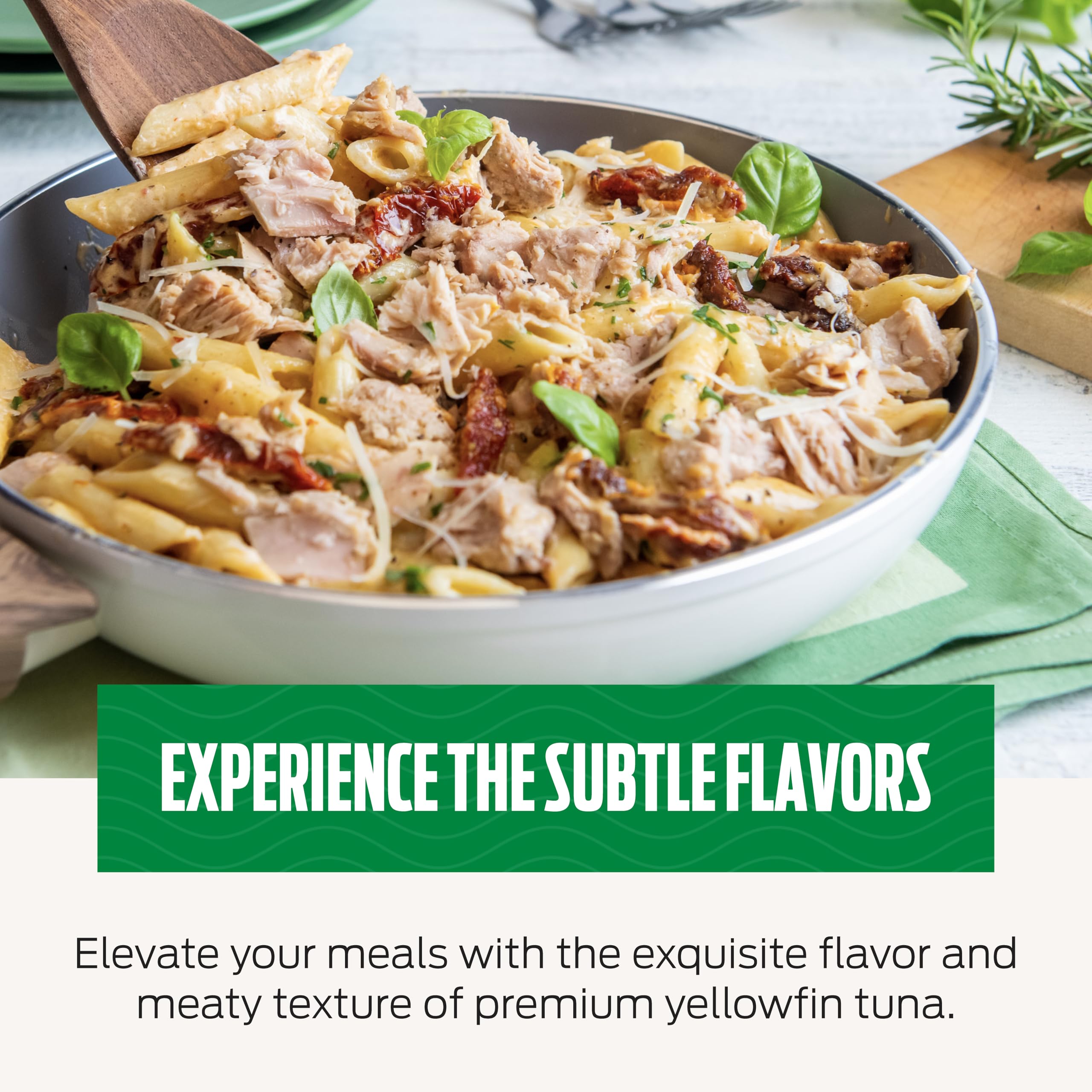 Genova yellowfin tuna olive oil pasta dish with Mediterranean flavor