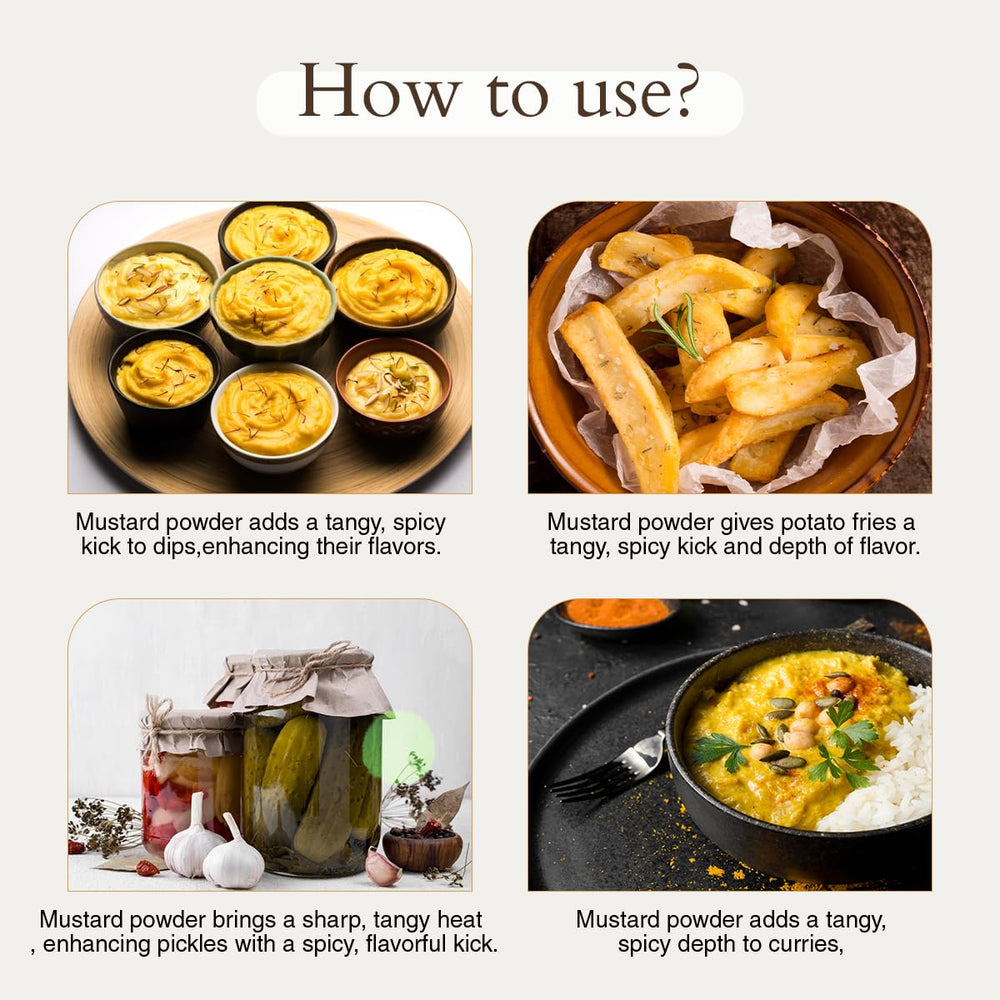 Geo-Fresh Mustard Powder stored in a spice jar for everyday cooking.