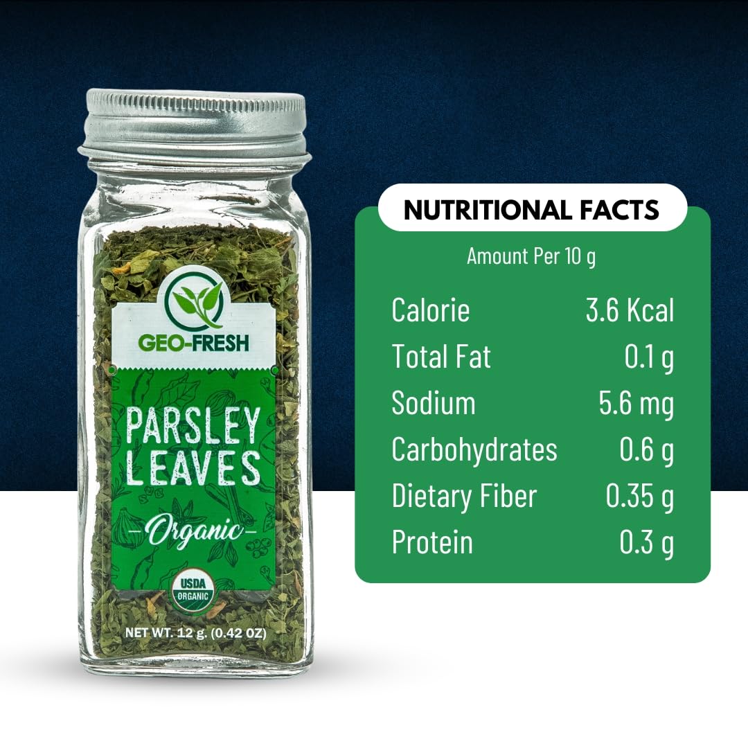 Geo-Fresh Organic Parsley package front showing organic certification