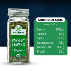Geo-Fresh Organic Parsley package front showing organic certification