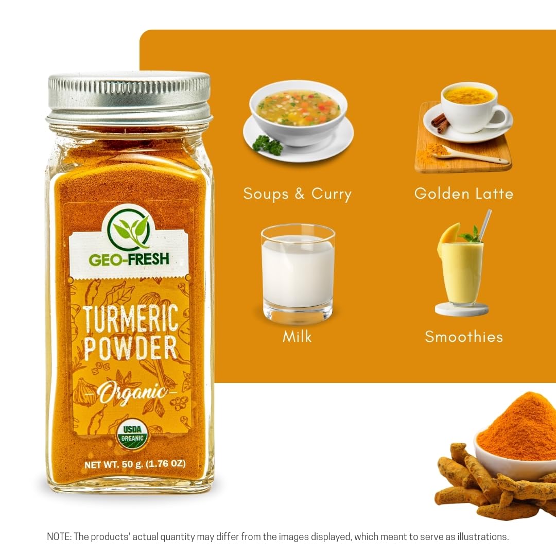 Geo-Fresh Organic Turmeric Powder Indian-roots origin implies farm-to-shelf purity.
