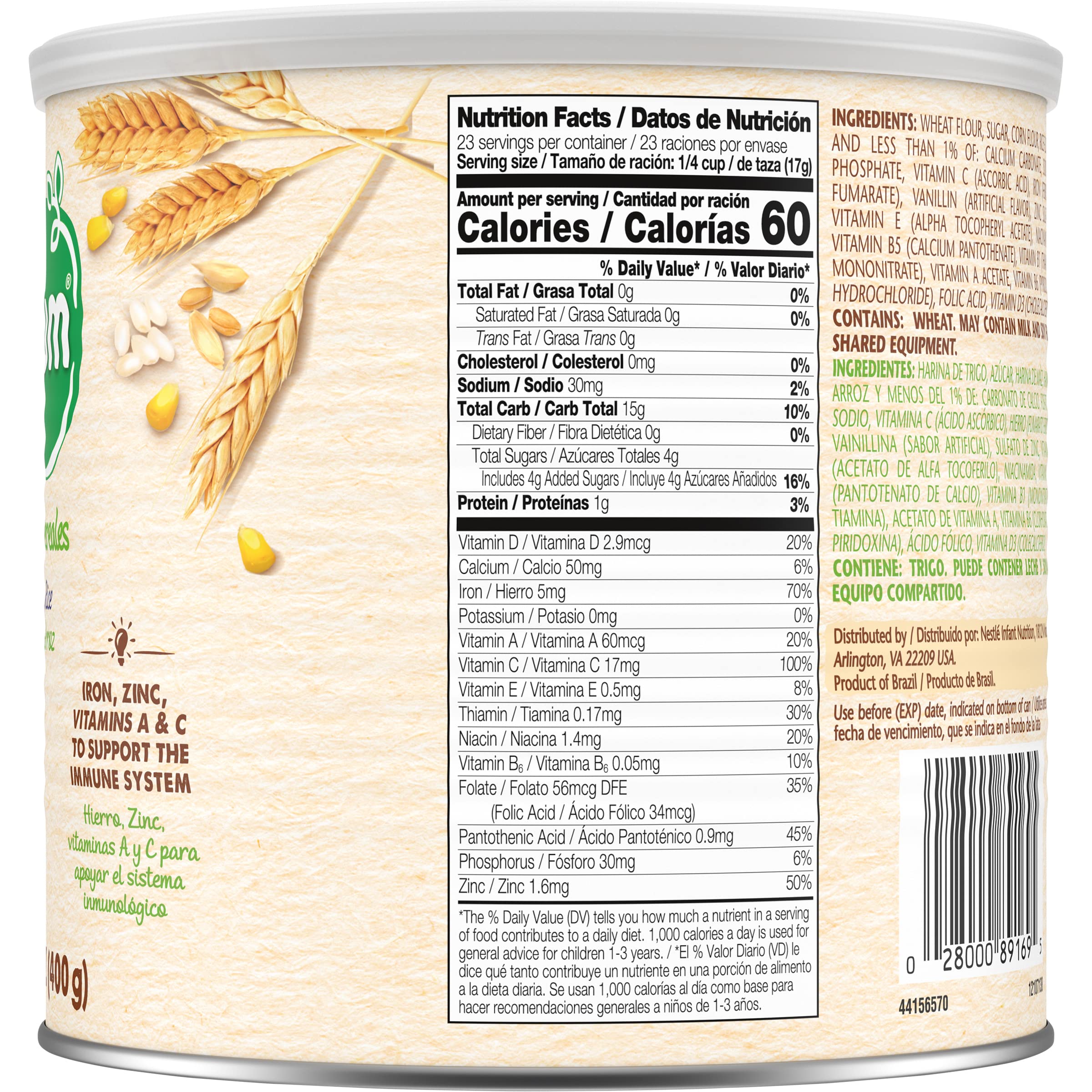 Gerber Nestum 3 Cereals with a toddler during breakfast