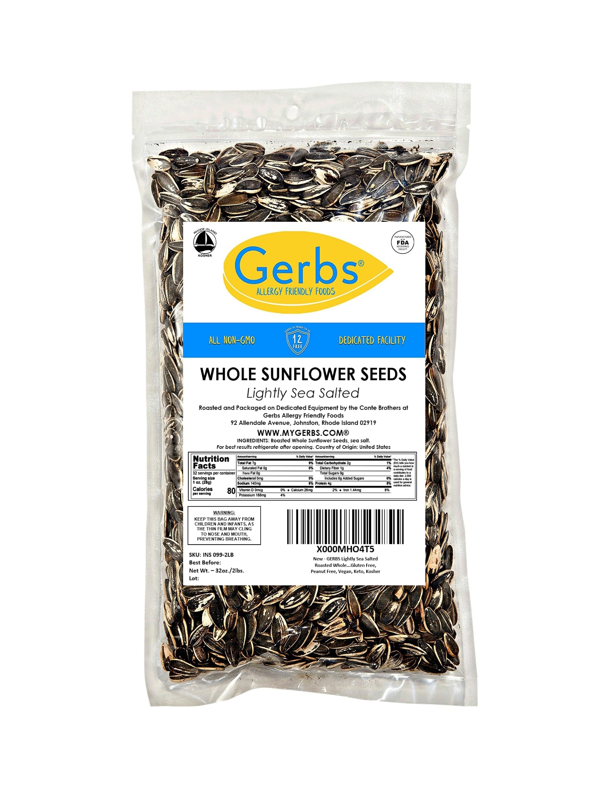 Gerbs allergen-free packaging keeps product fresh and safe.