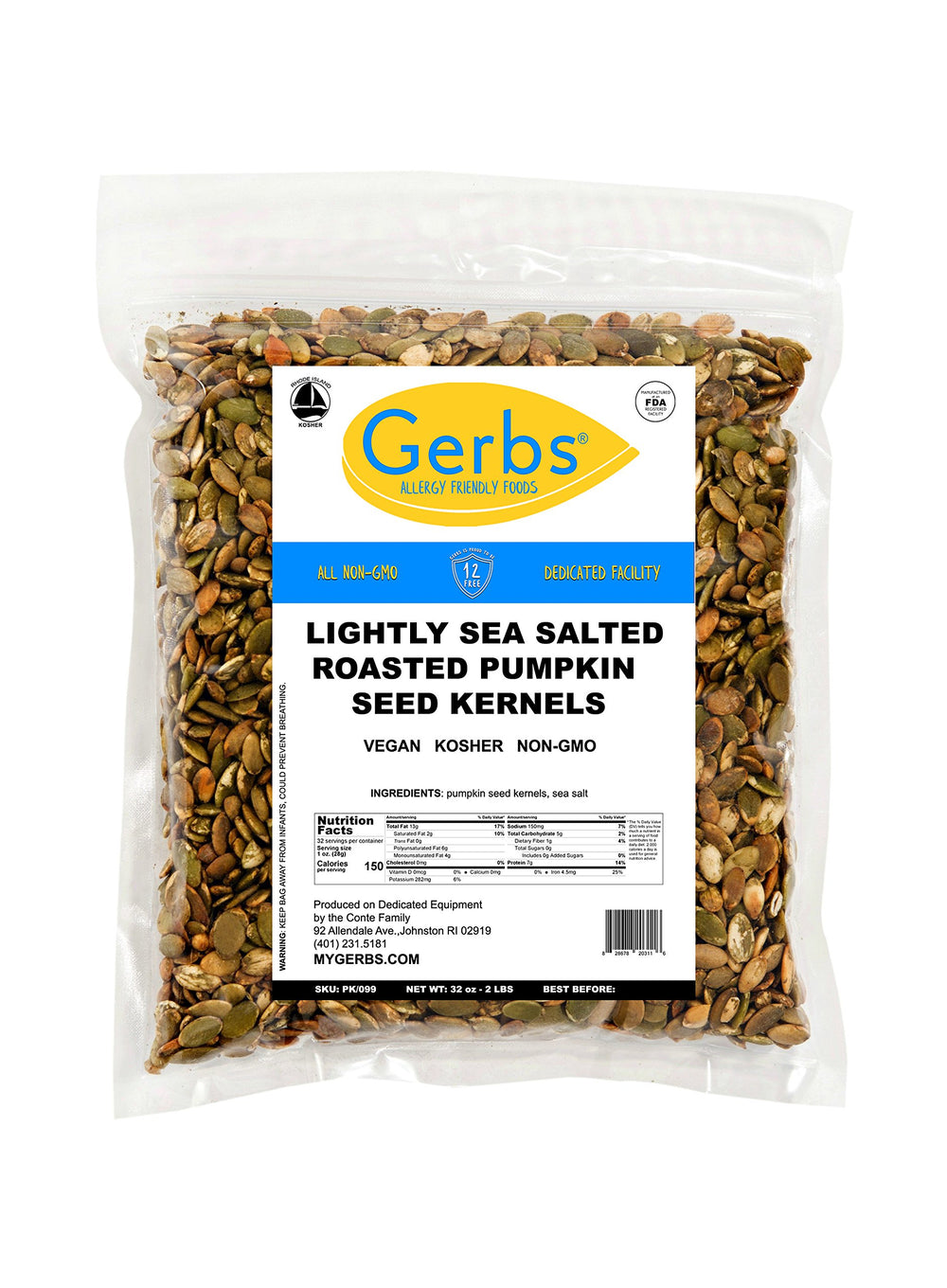 GERBS Canada grown pumpkin seeds emphasize quality from field to bag.