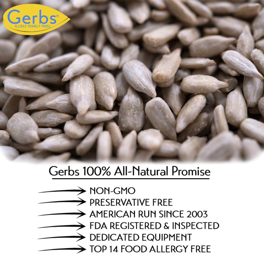 GERBS Sunflower kernels on a kitchen counter, ideal for quick snacking
