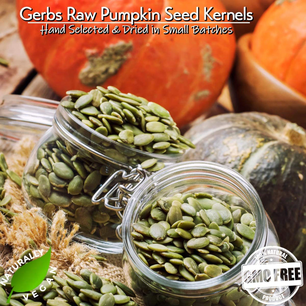 GERBS pumpkin seeds with no additives, ideal for recipes and topping bowls
