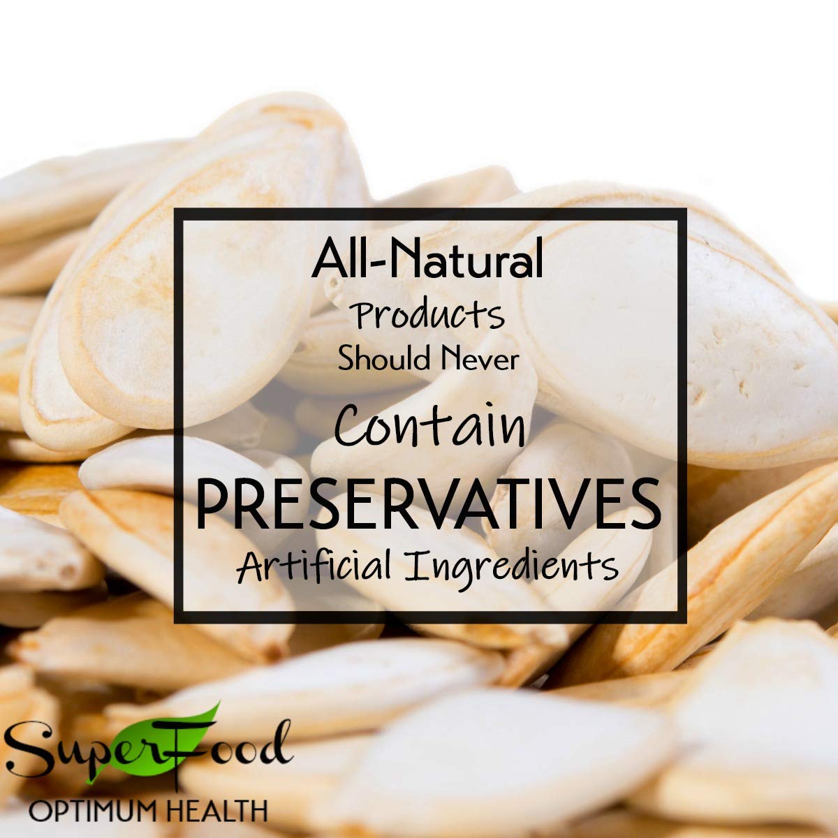 GERBS pumpkin seeds in-shell packaging close-up emphasizes quality ingredients.