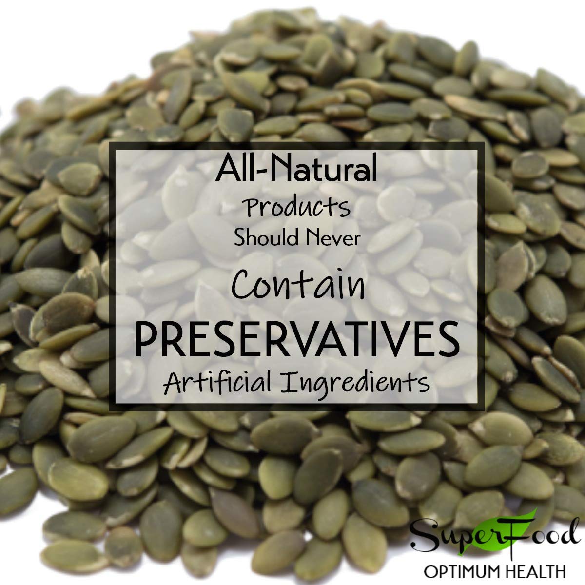 GERBS raw pumpkin seed kernels in resealable bag emphasizing freshness.