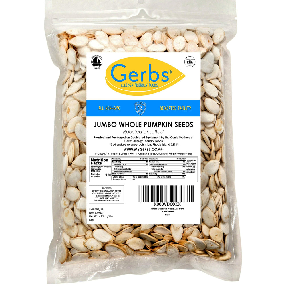 GERBS packaging detail highlights allergen-free, clean-label ingredients.
