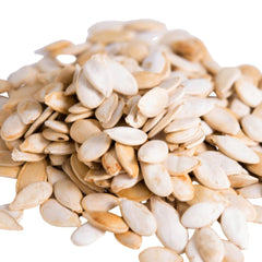 GERBS sea salted roasted pumpkin seeds in shell in a resealable bag for snacking.