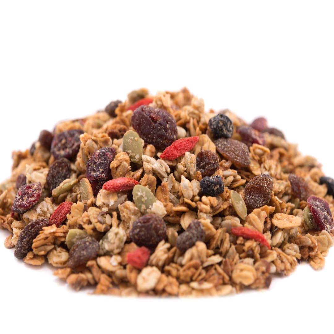 GERBS Gerbs Super 5 Fruit Granola bag with resealable packaging for freshness