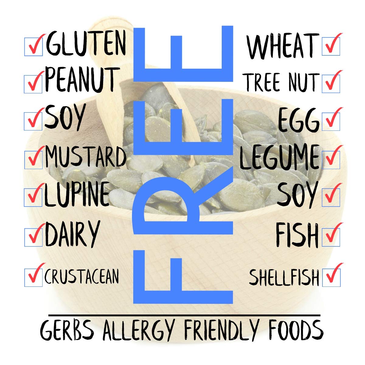 GERBS top 14 allergen-free pumpkin seeds for clean snacking