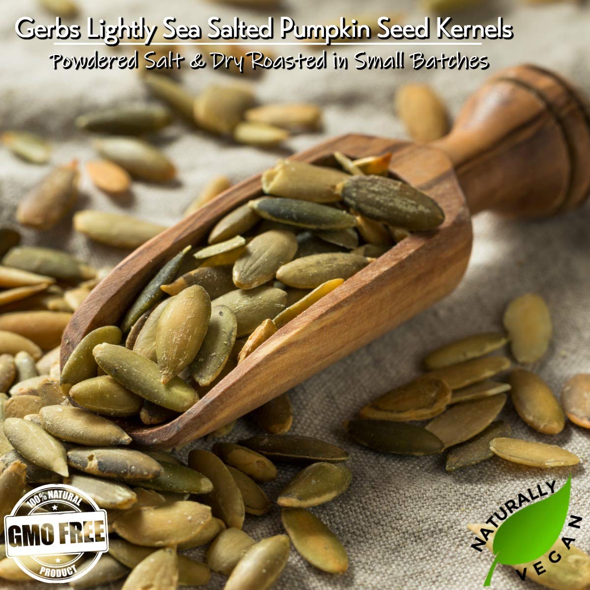 GERBS allergen-free pumpkin seeds suitable for diverse diets.