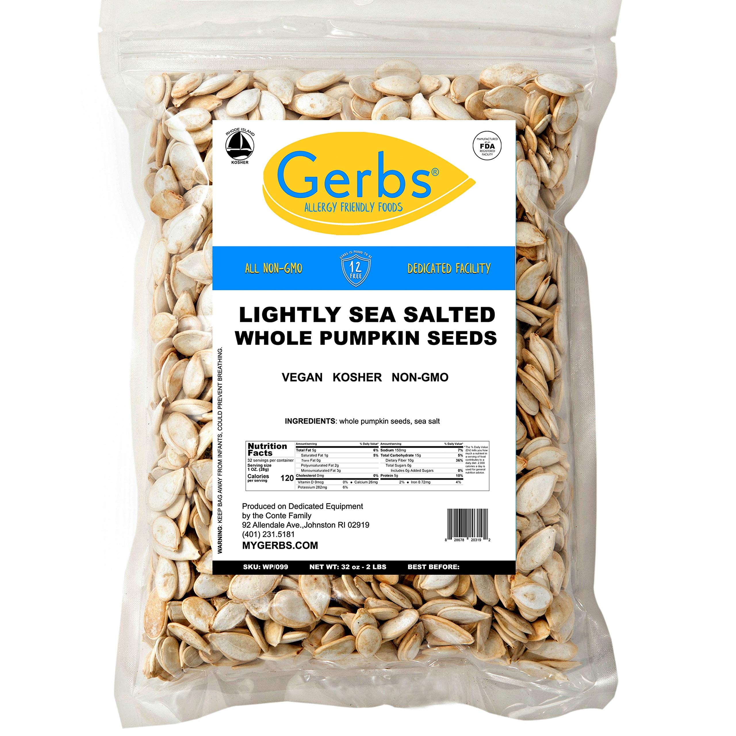 GERBS vegan and kosher-certified pumpkin seeds for inclusive diets
