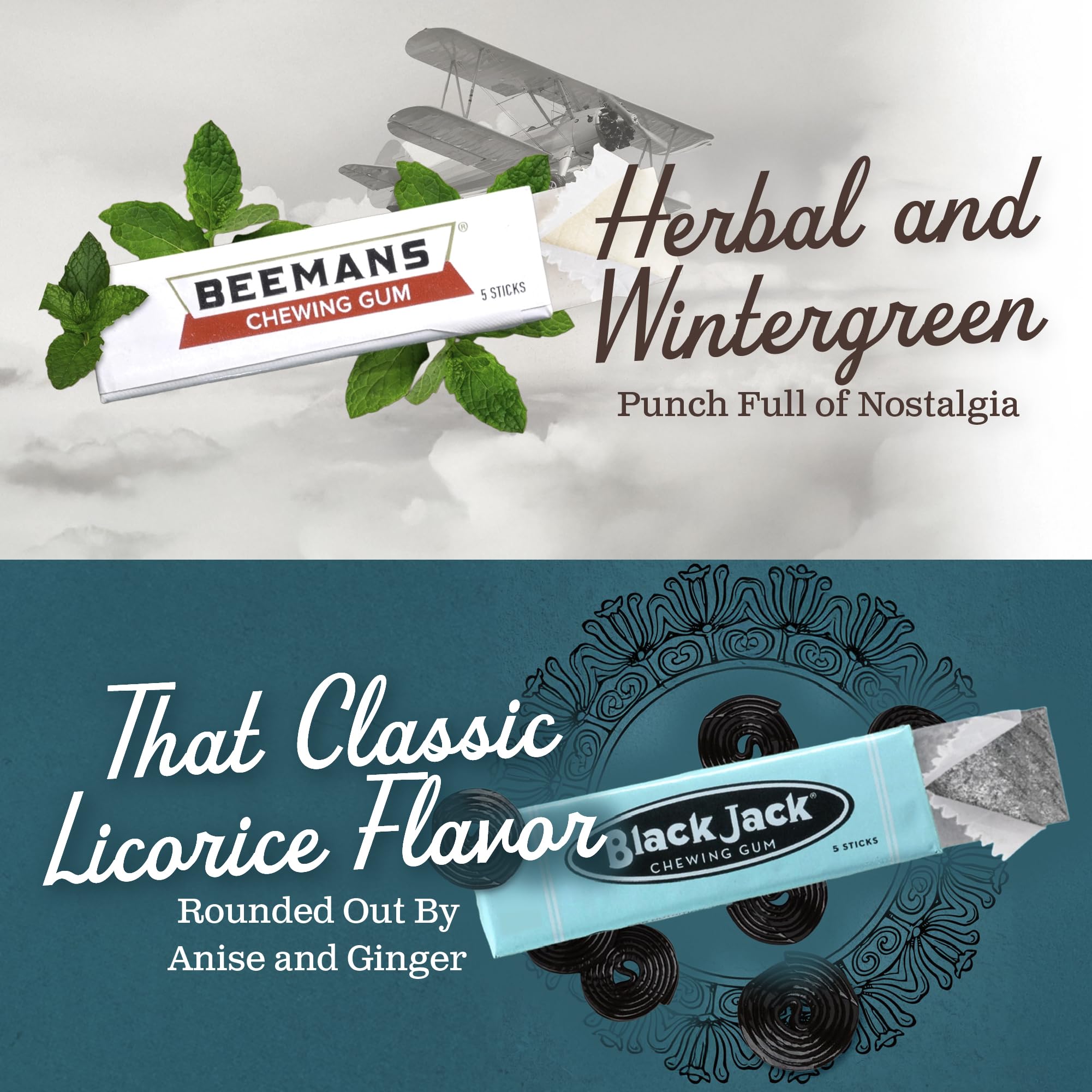 Gerrit's Beeman's wintergreen gum delivers a bold minty kick.