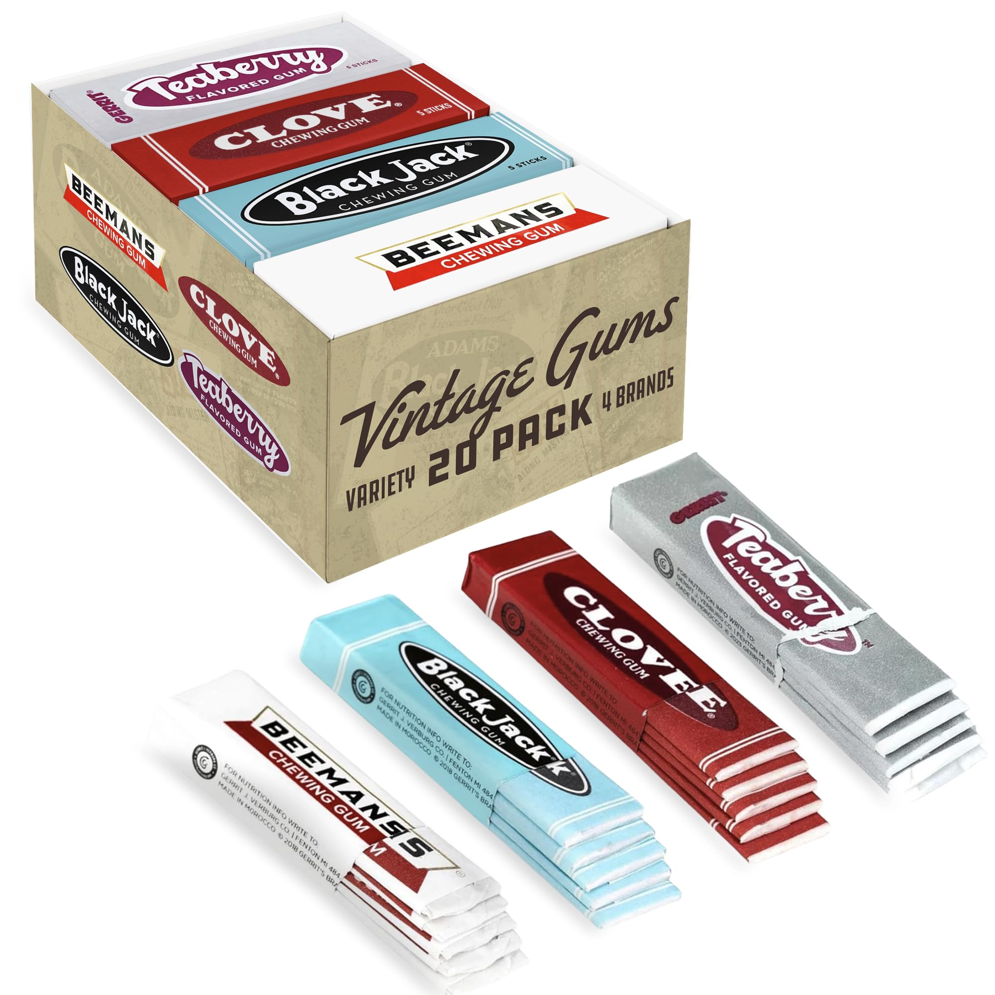 Gerrit's gum pack clove flavor delivers nostalgic aroma.