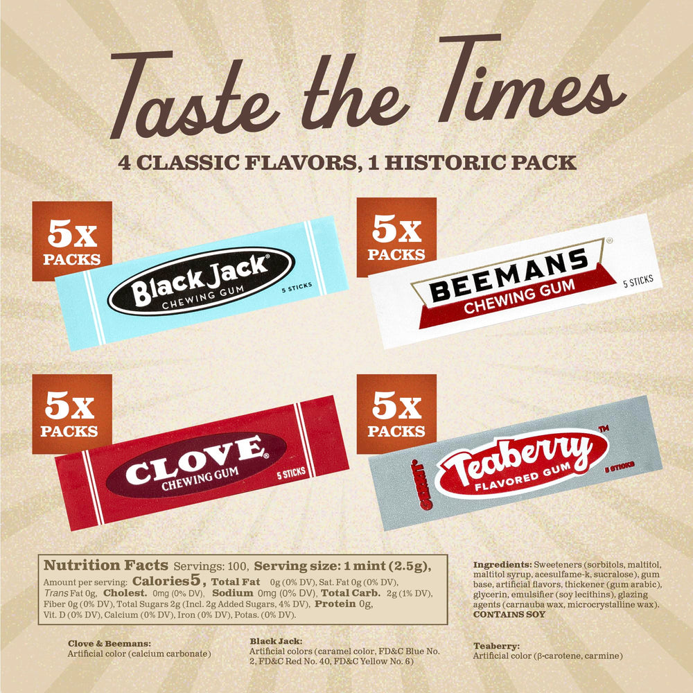 Gerrit's teaberry gum shows cool, fruity sweetness for a refreshing chew.