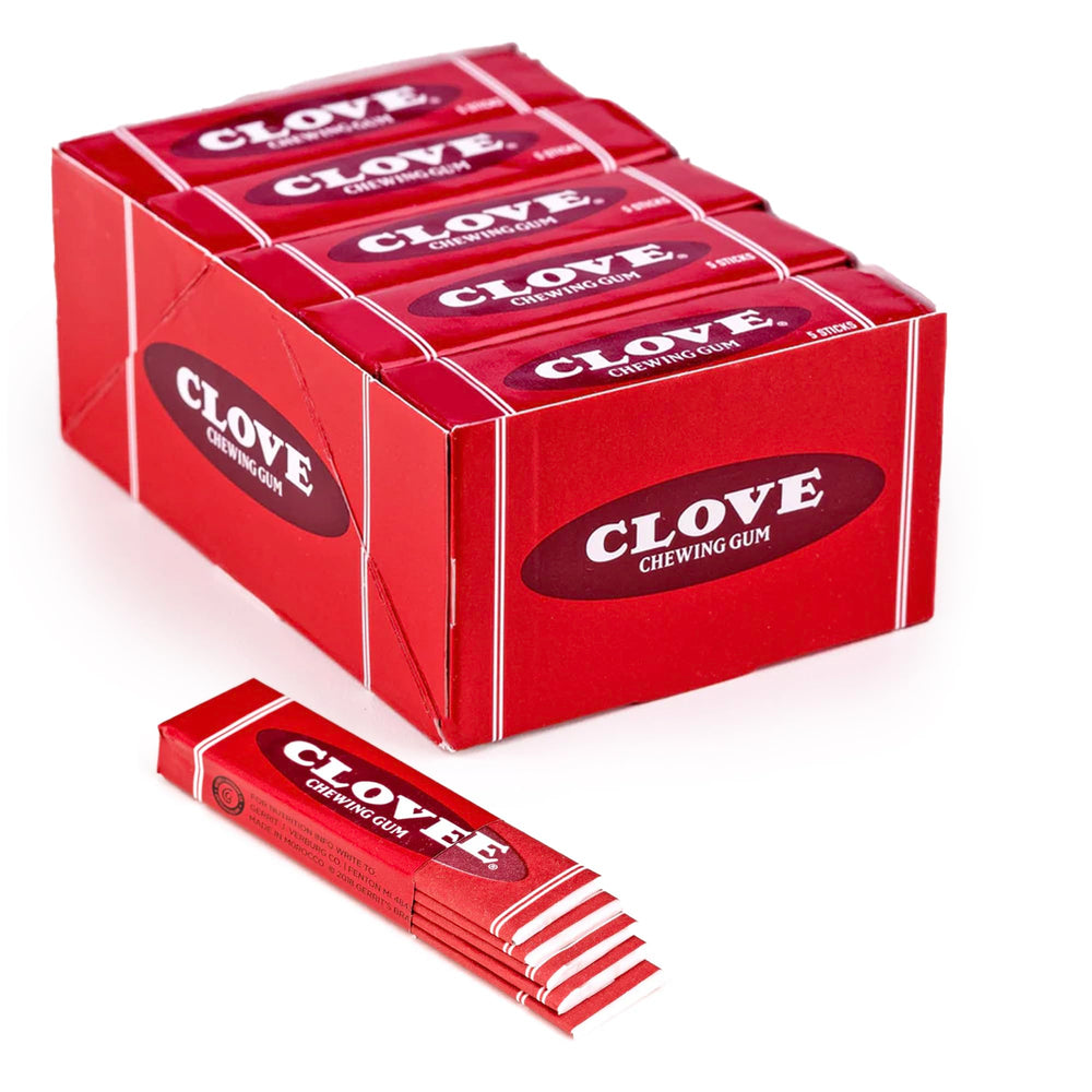 Gerrit's 20ct clove gum pack front view for vintage flavor lovers