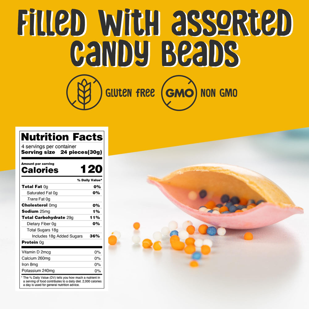 Gerrit's Satellite Wafers inside beads: crunchy candy beads await in each bite.
