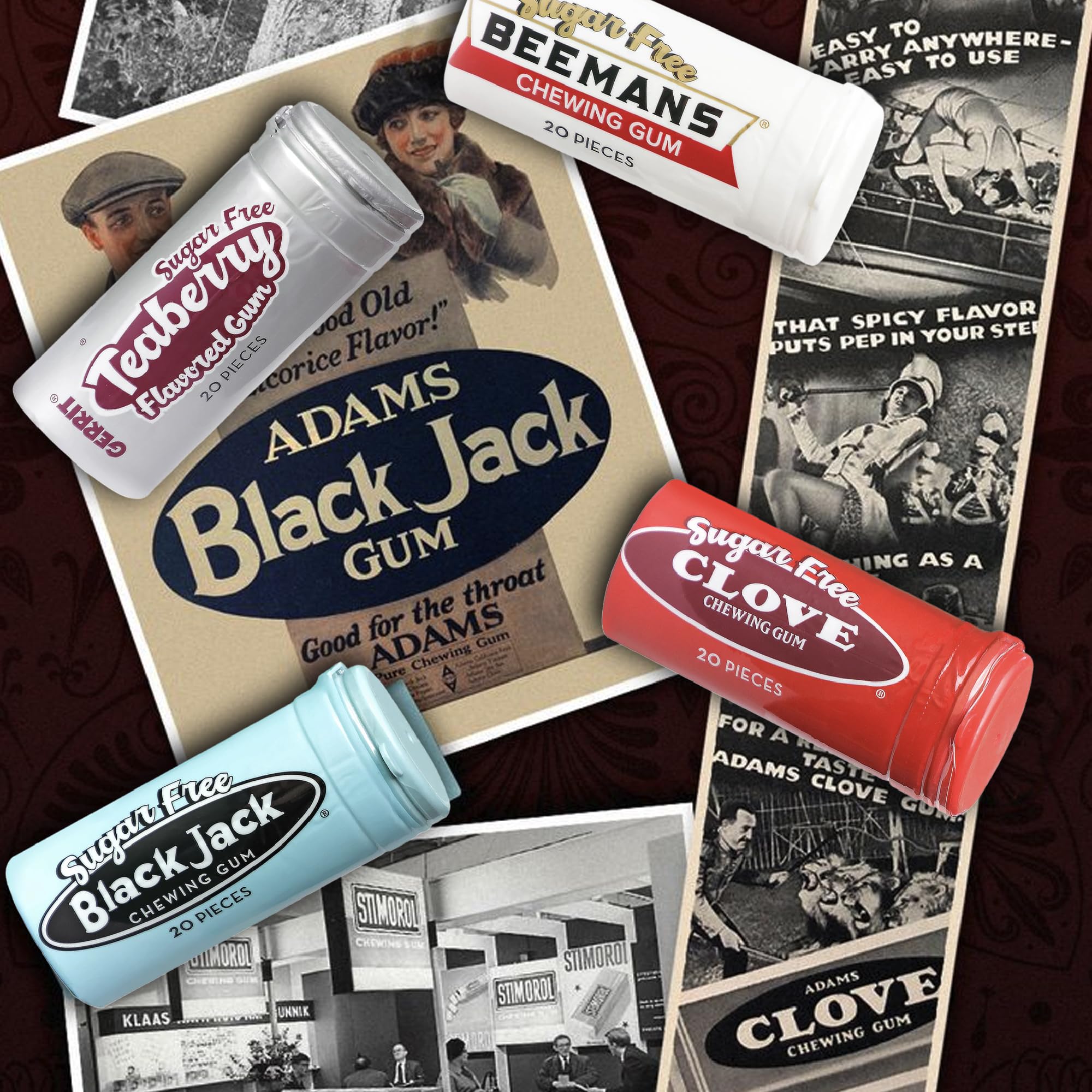 Gerrit's bulk sugar free gum tubes easy to carry for on-the-go freshness