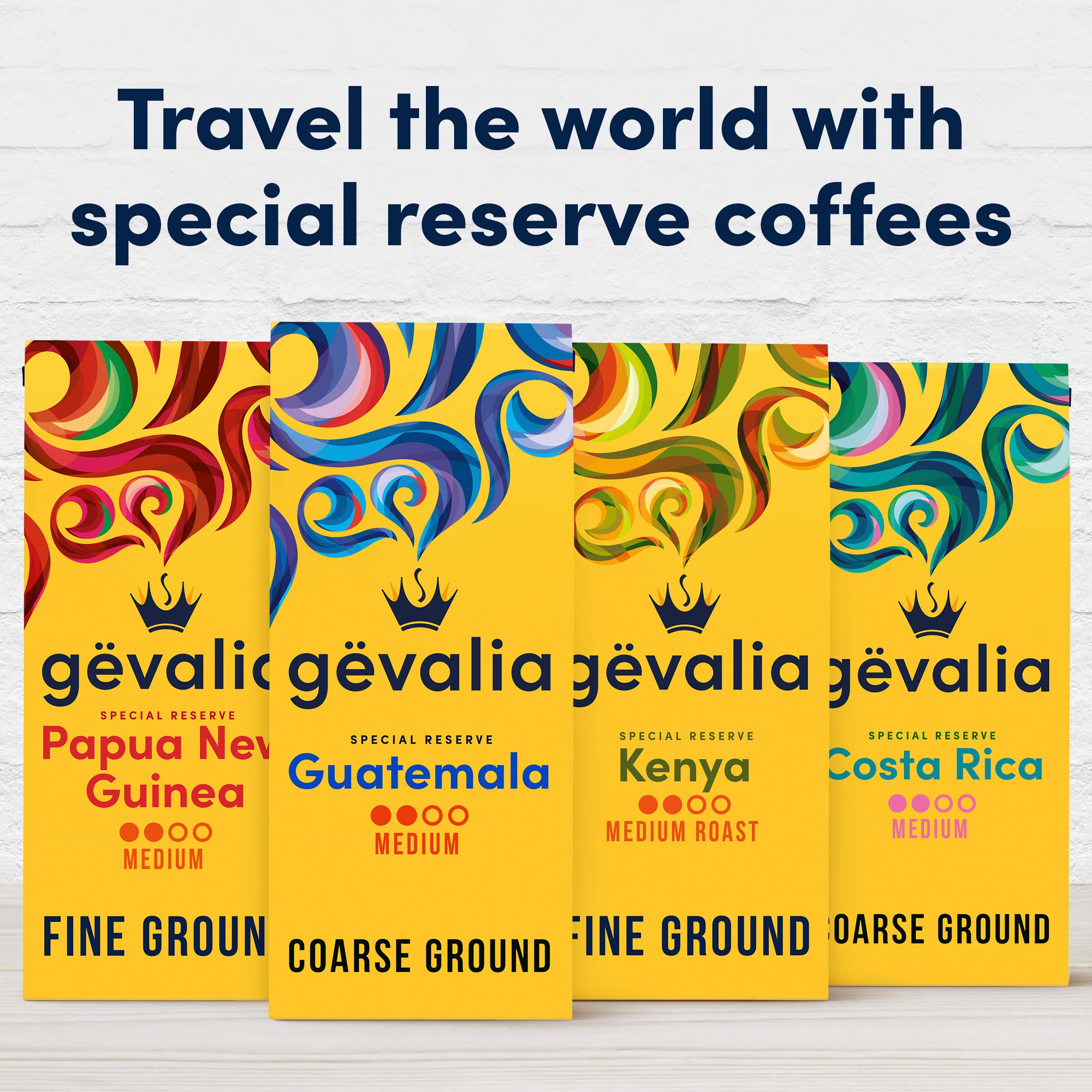Gevalia 10 oz bag ready for drip or manual brewing