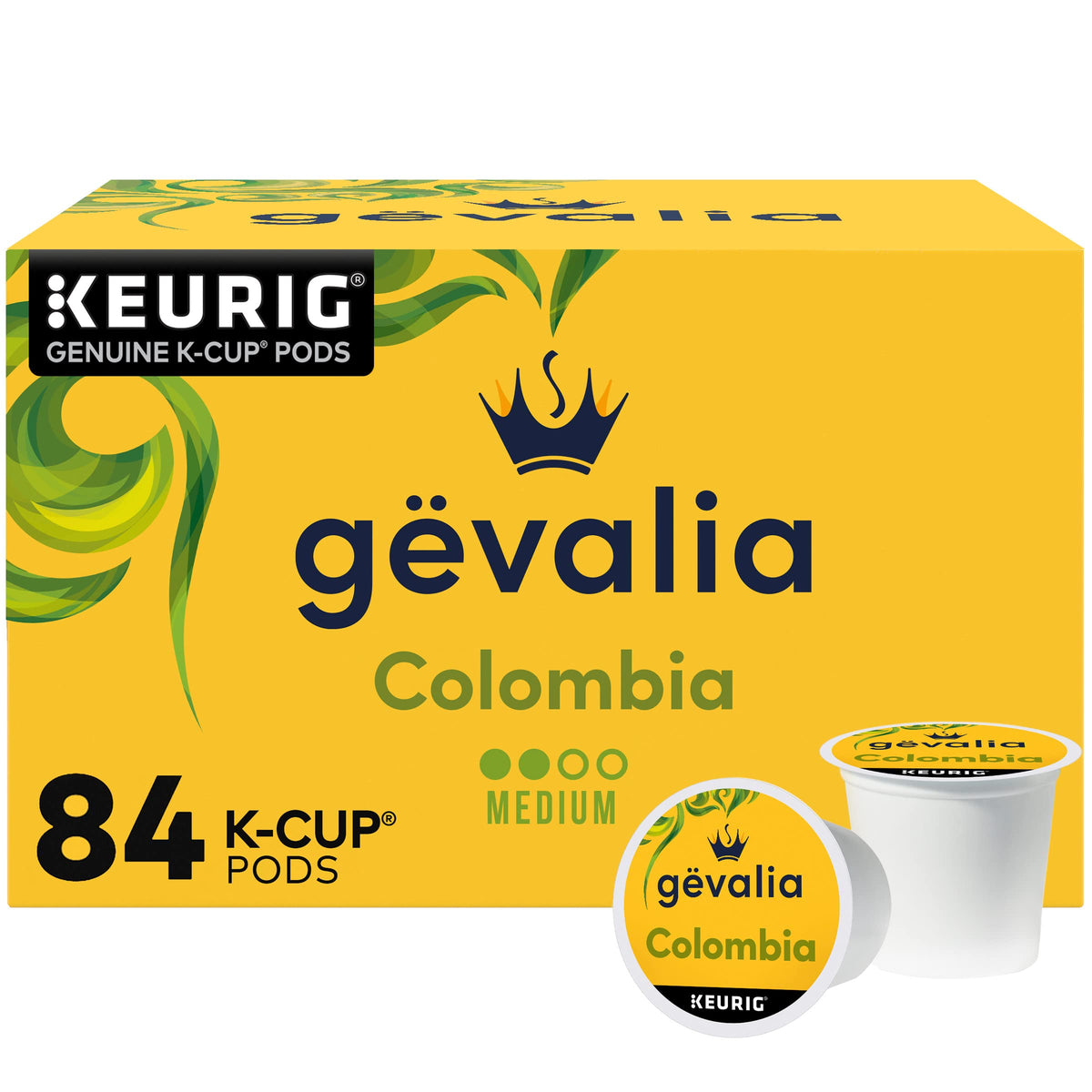 Gevalia Colombia K-Cup box with 84 pods for reliable mornings