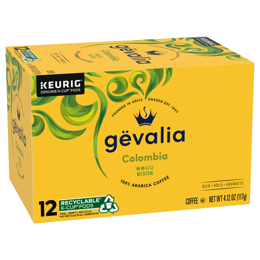 Gevalia steaming mug reinforces a smooth, balanced coffee experience