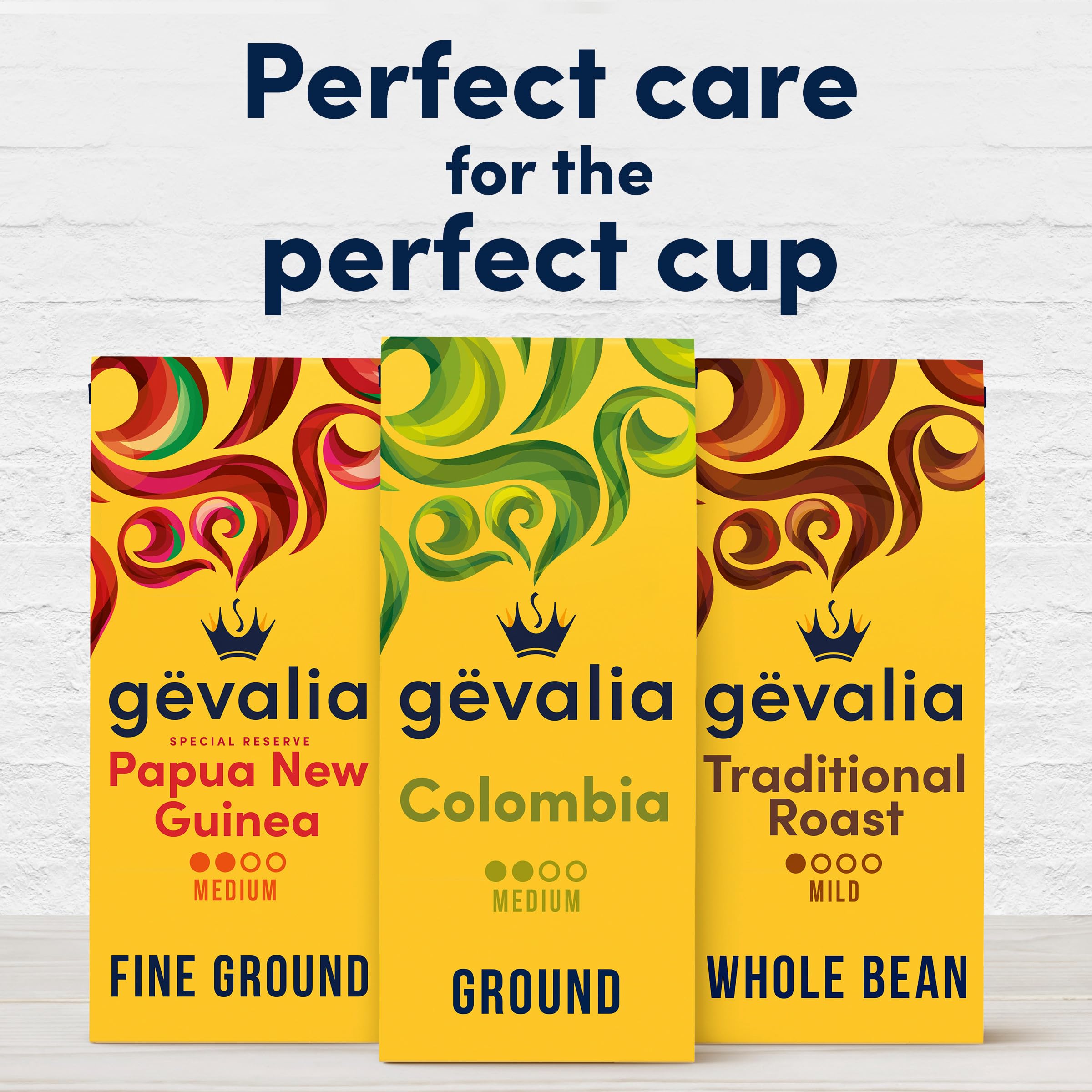 Gevalia Colombia harvest from mountains yields inviting aroma.