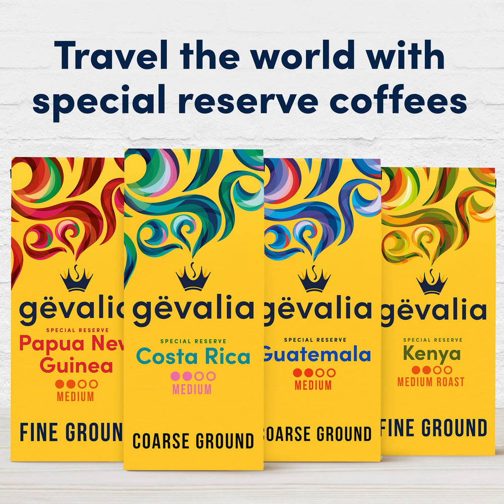 Rainforest Alliance logo with Gevalia Costa Rica Special Reserve for responsible sourcing.