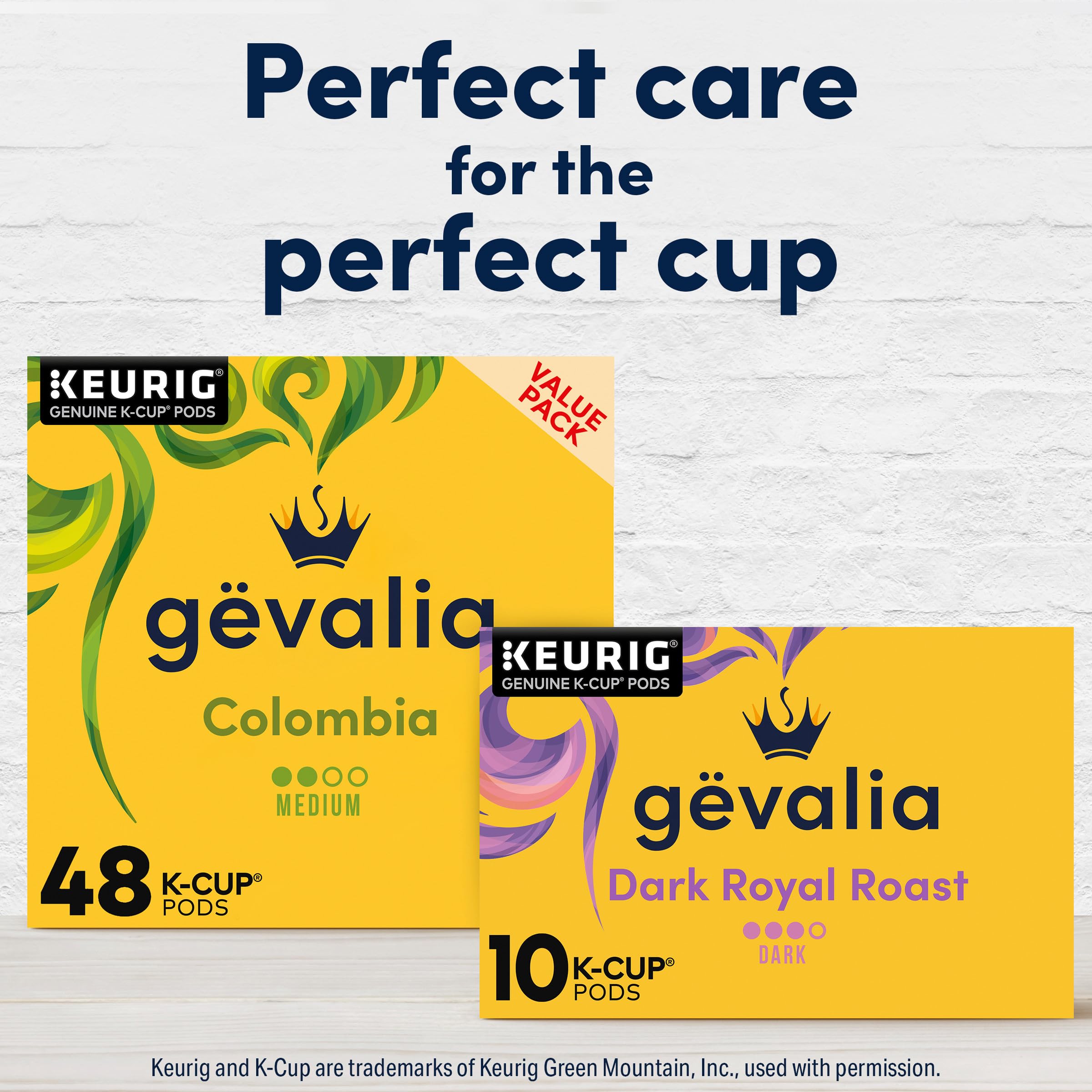 Gevalia pods neatly displayed on a shelf for daily use
