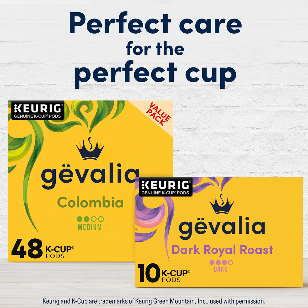 Gevalia pods neatly displayed on a shelf for daily use