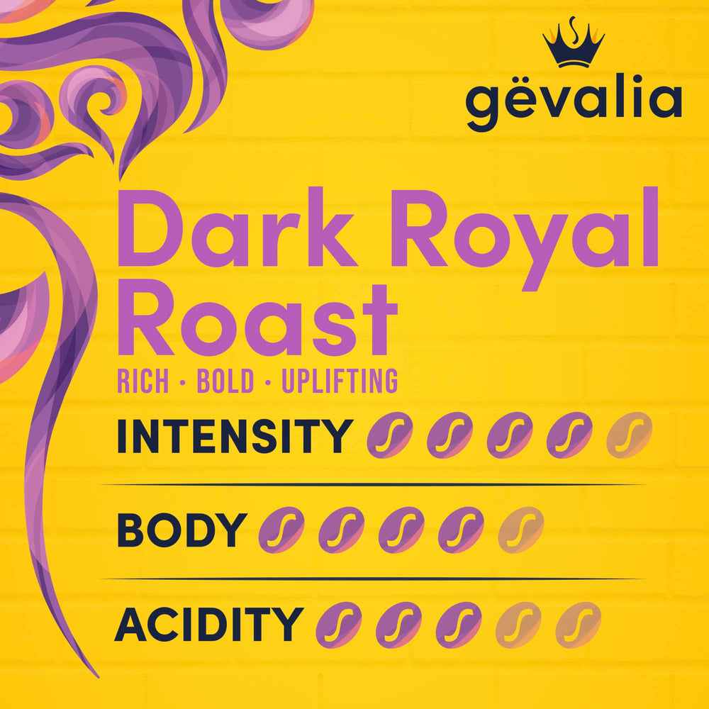 Gevalia Dark Royal Roast label artwork with Swedish heritage vibe