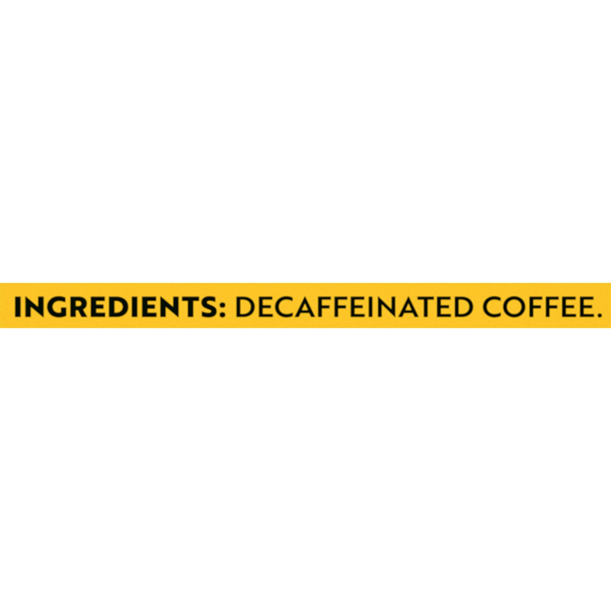 Gevalia House Blend Decaf bag closeup with resealable cap preserving freshness
