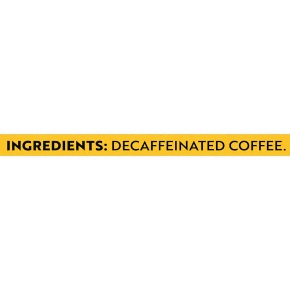 Gevalia House Blend Decaf bag closeup with resealable cap preserving freshness