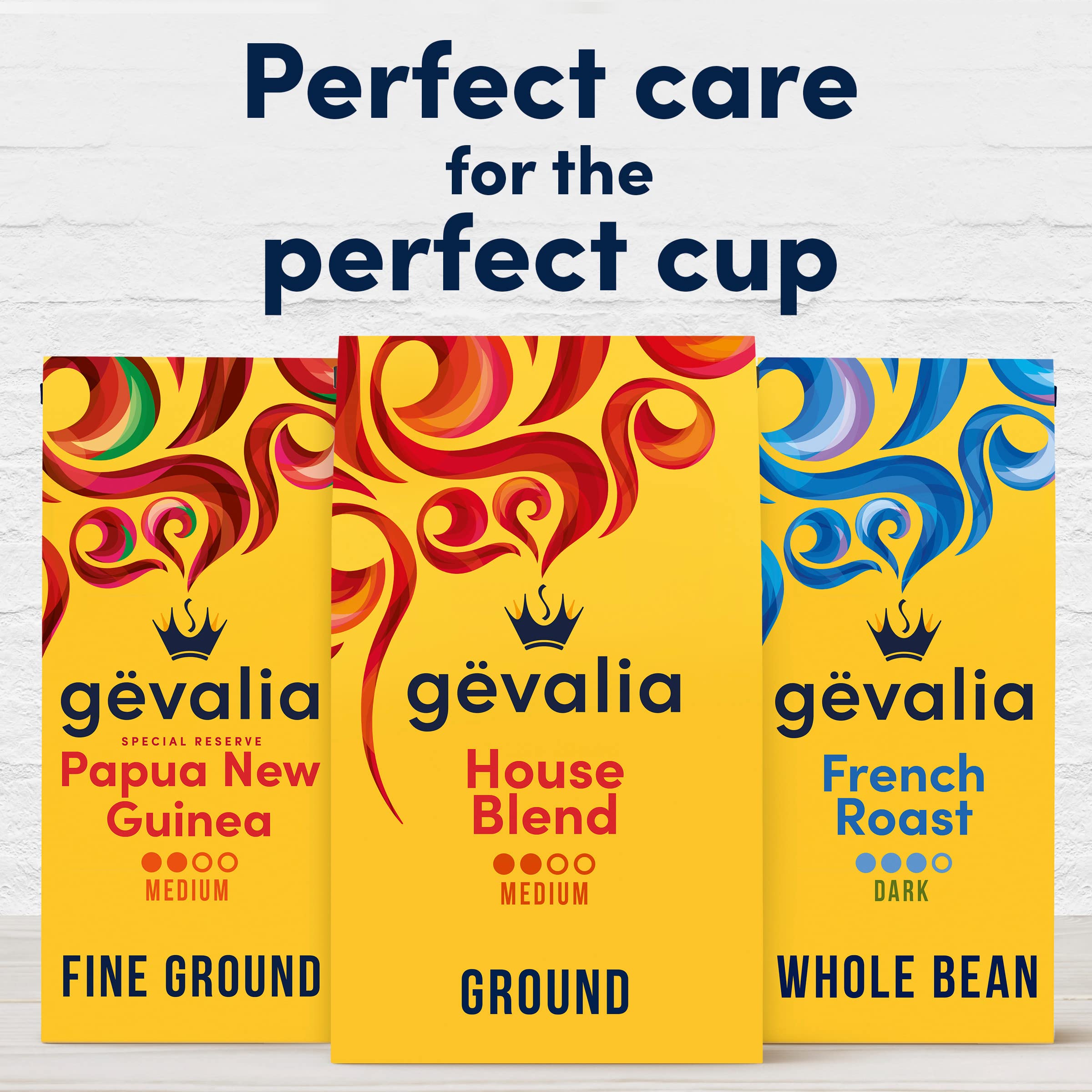 Gevalia 100% Arabica beans sourced worldwide for a nuanced cup