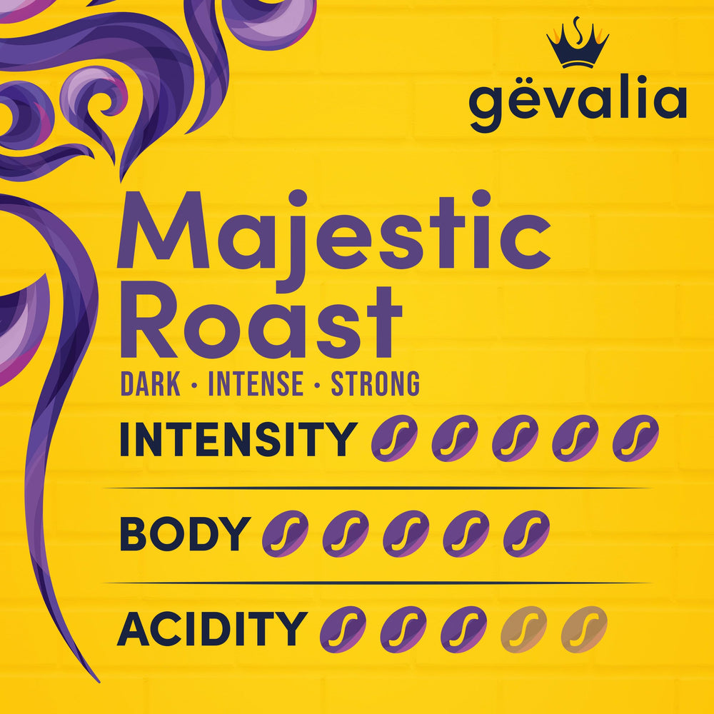 Gevalia Majestic Roast in Keurig brewer ready to brew.