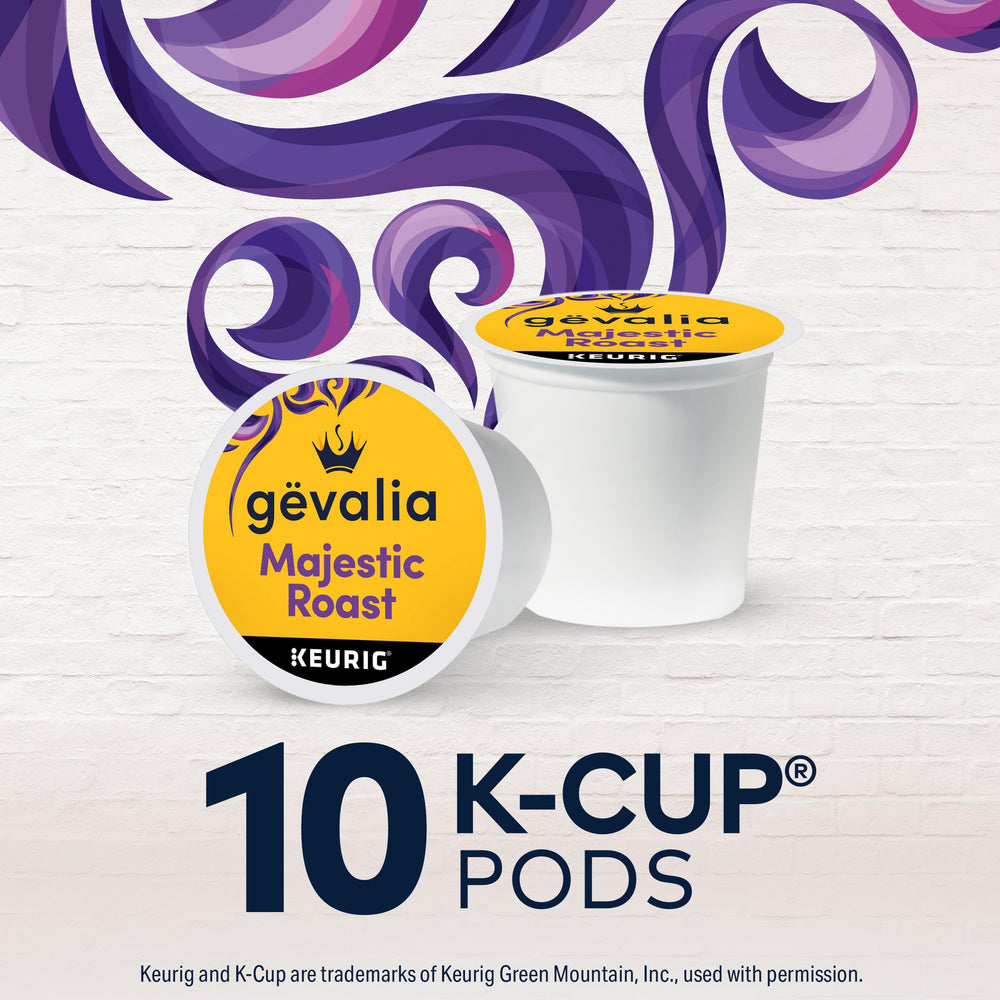 Gevalia Majestic Roast elevates morning routine with bold aroma.