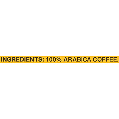 Gevalia bag close-up emphasizing premium 100% Arabica whole beans