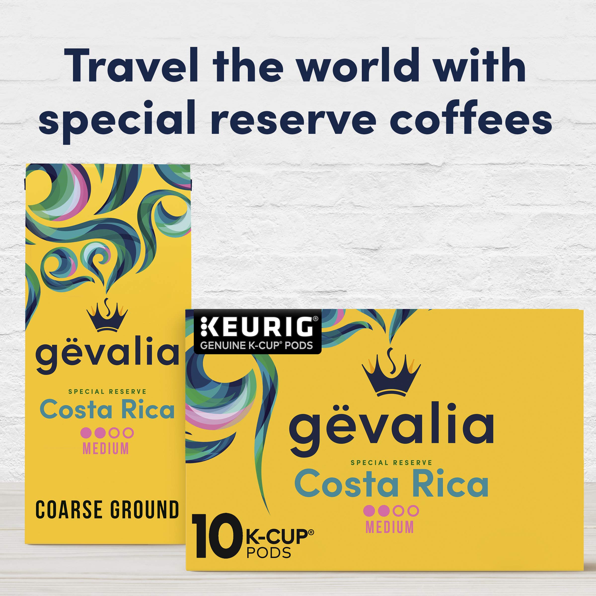 Gevalia Rainforest Alliance certified single-origin Costa Rica beans.