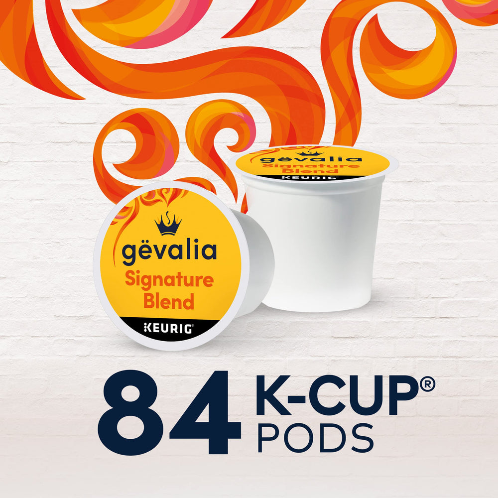 Gevalia Signature Blend label on a mug for everyday coffee rituals.