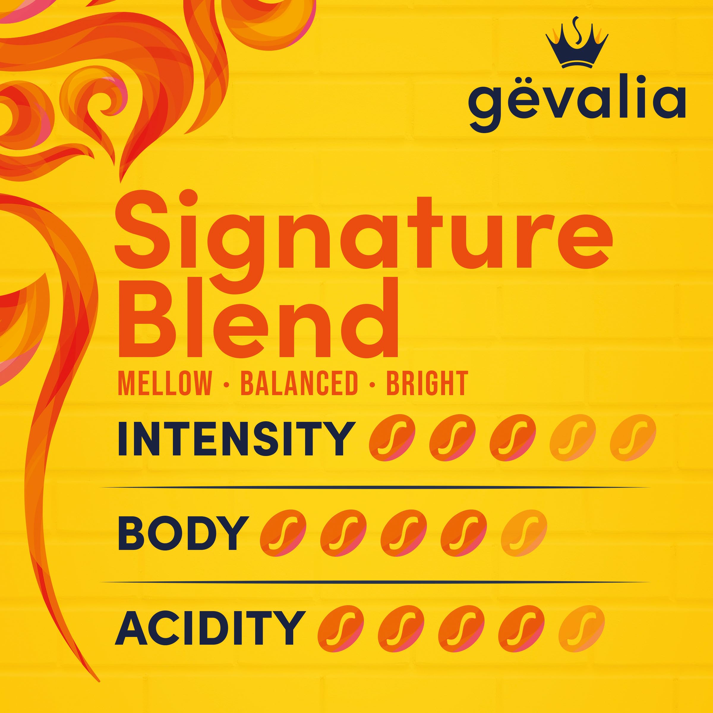 Pour shot shows smooth flow from Gevalia K-Cup brew.