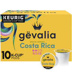 Gevalia Special Reserve Costa Rica K-Cup box with single-origin pods for rich aroma.