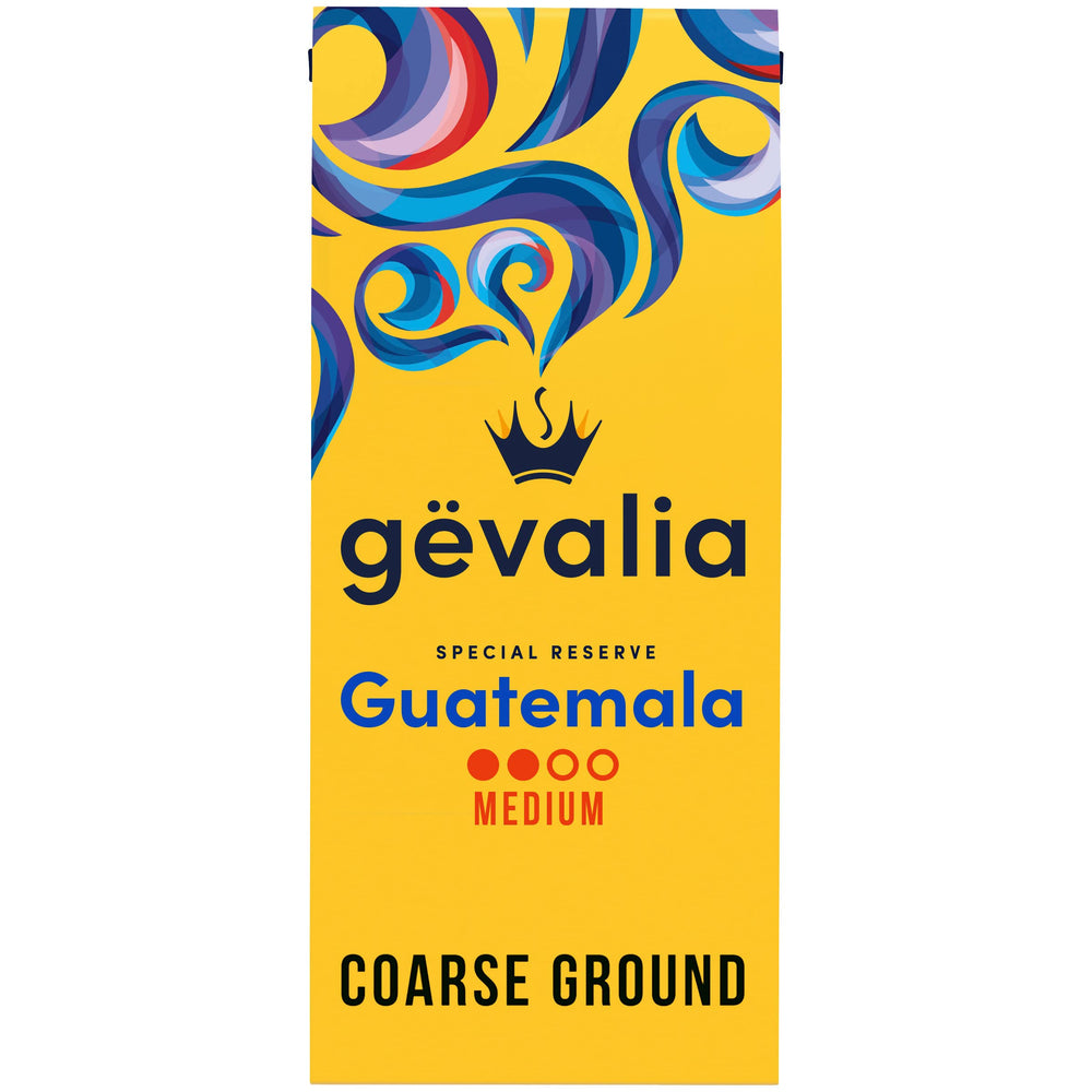 Gevalia Special Reserve Guatemala coarse ground coffee bag suitable for French press