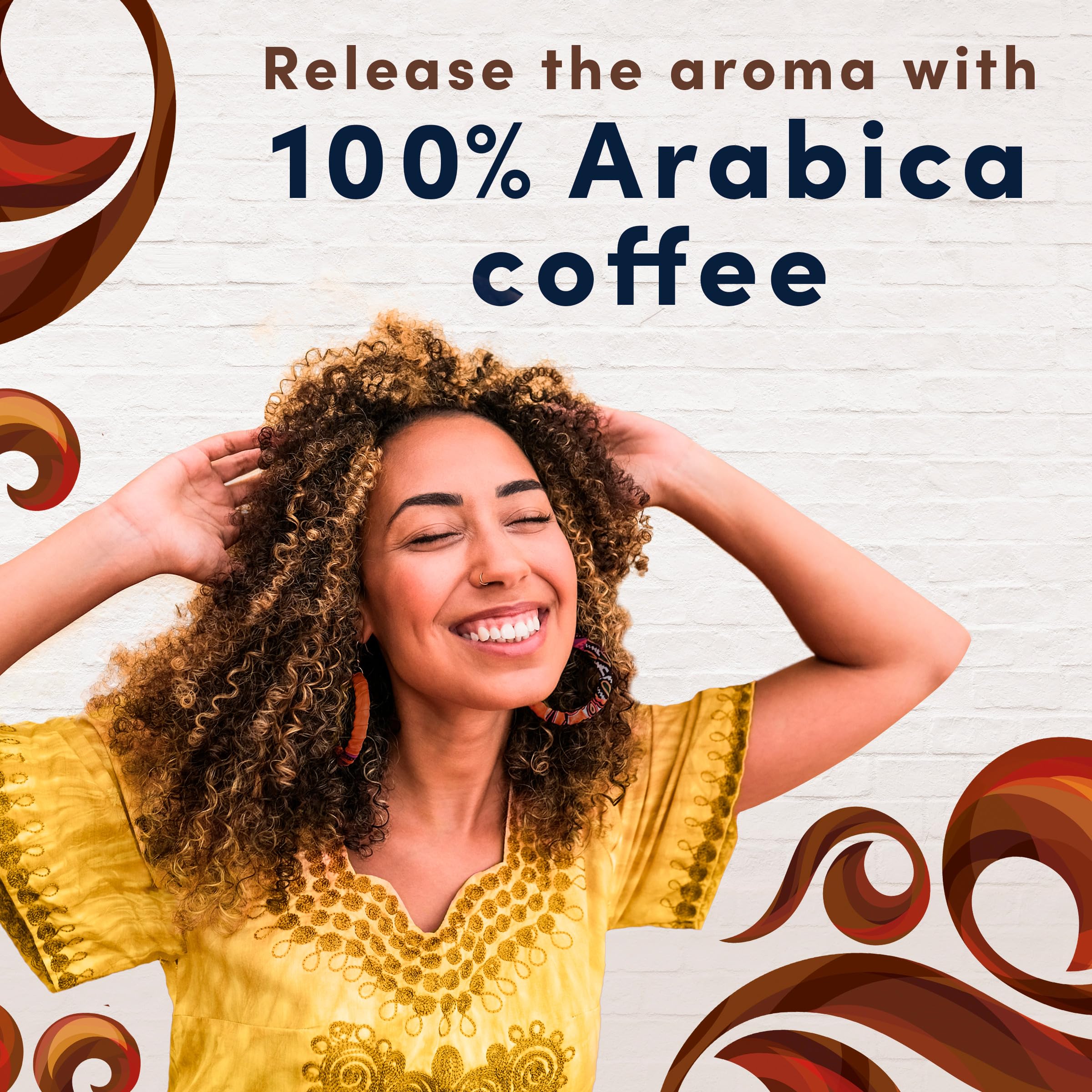 Aromas diffuse from Gevalia Traditional Roast in the home kitchen.
