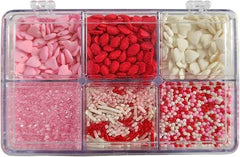 Gevog heart sprinkles bag provides colorful, tasty decorations for baking.