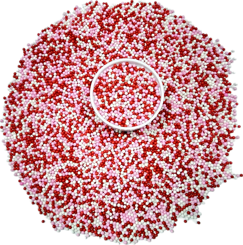 Sprinkles on a frosted cake, Gevog pearls enhance Valentine treats