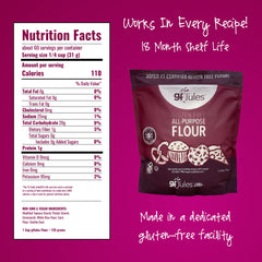 gfJules cup-for-cup baking with visible measurement for easy substitutions.
